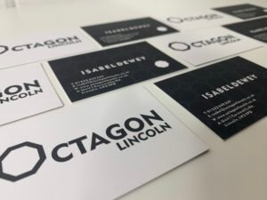 Octagon business cards
