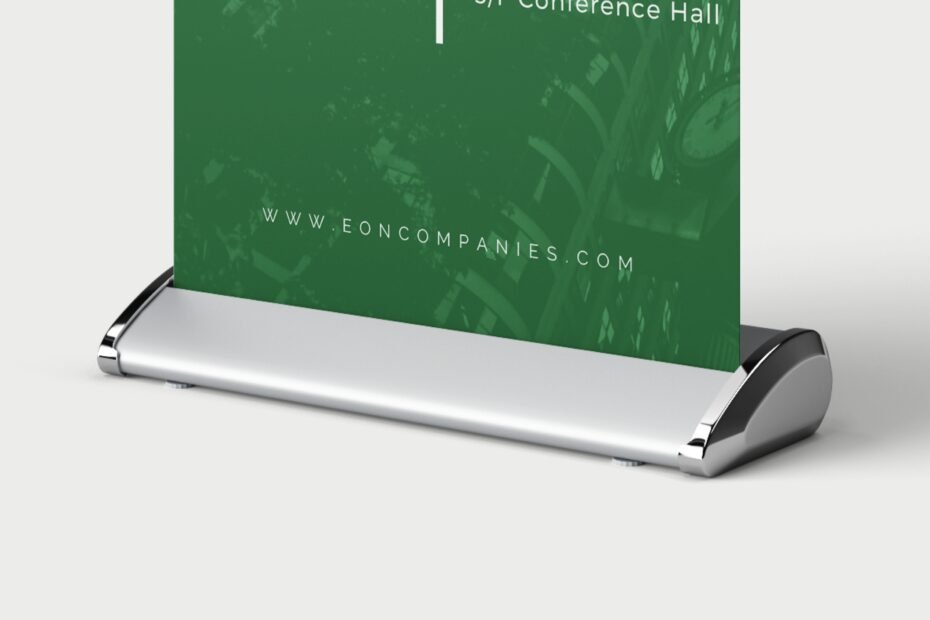 roller banner close up